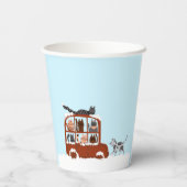 Cute Cats in car Winter Cold Baby Shower Papieren Bekers (Achterkant)