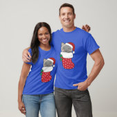 Cute Cats In Christmas Sock For Christmas Cat retr T-shirt (Unisex)