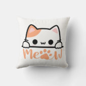 Cute Cats in Cups with Heart Balloons Kussen (Achterkant)