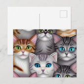 Cute Cats in een verscheidenheid aan kleuren Briefkaart (Voorkant / Achterkant)