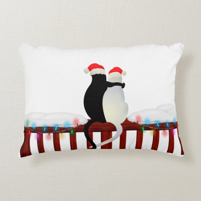 Cute Cats in kerstPetten Accent Kussen (Voorkant)