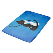 Cute Cats in Love Blue Cat Lover Badmat (Gekanteld)