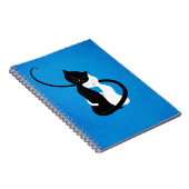 Cute Cats in Love Blue Cat Lover Notitieboek (Rechterzijde)