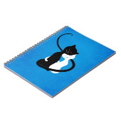 Cute Cats in Love Blue Cat Lover Notitieboek (Linkerzijde)