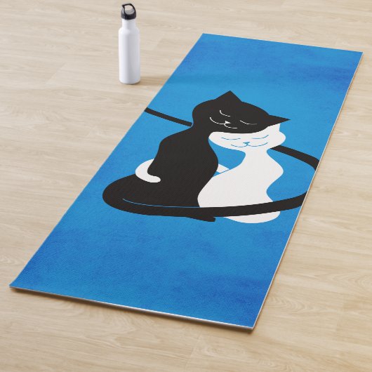 Cute Cats in Love Blue Cat Lover Yogamat (In situ)