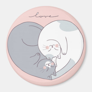 Cute Cats in Love Magneet