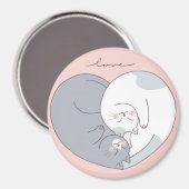 Cute Cats in Love Magnet (Voorkant / Achterkant)