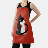 Cute Cats in Love Red Cat Lover Schort (Insitu)