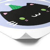 Cute Cats in Party Petten Poster (Hoek)