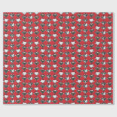 Cute Cats in Santa Hats Kerstfeestdag Cadeaupapier (Vlak)