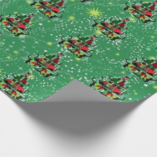 Cute Cats in Sweaters Cadeaupapier (Hoek)