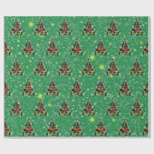 Cute Cats in Sweaters van kerstboom Cadeaupapier (Vlak)