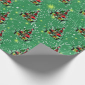 Cute Cats in Sweaters van kerstboom Cadeaupapier (Hoek)