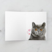 Cute Cats | Kat Lover Happy Valentijnsdag Kaart (Binnen)