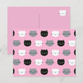 Cute Cats & Kawaii Kittens (roze) Briefkaart (Voorkant / Achterkant)
