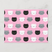Cute Cats & Kawaii Kittens (roze) Briefkaart (Voorkant)