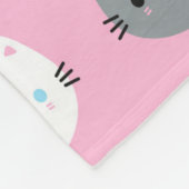 Cute Cats & Kawaii Kittens (roze) Fleece Deken (Hoek)