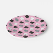 Cute Cats & Kawaii Kittens (roze) Papieren Bordje (Gekanteld)