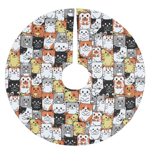 Cute Cats Kerstboom Rok (Voorkant)