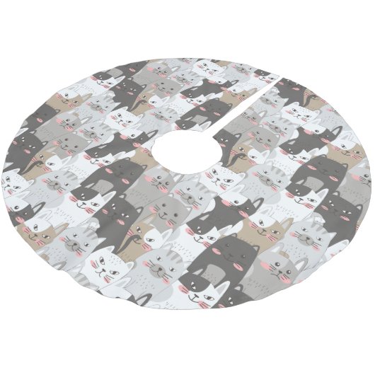 Cute Cats Kerstboom Rok (Gekanteld)
