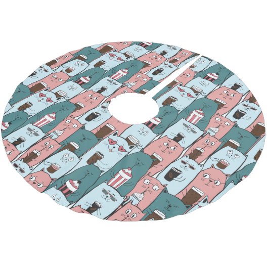 Cute Cats Kerstboom Rok (Gekanteld)