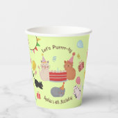 Cute Cats Kid's Birthday Party Papieren Bekers (Voorkant)