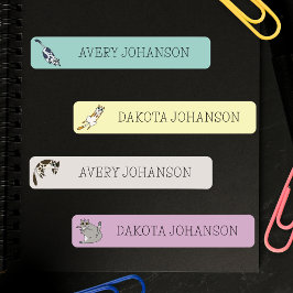 Cute Cats Kinder terug naar de naam waterdicht op  Labels