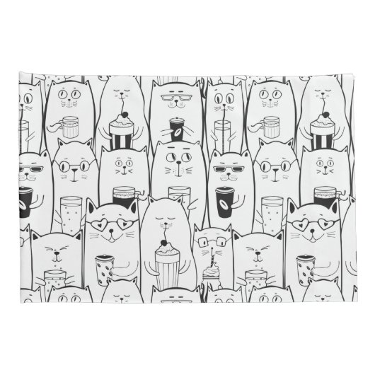 Cute Cats Kussensloop (Achterkant-Rechts)