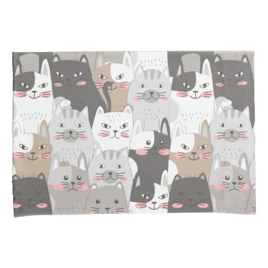 Cute Cats Kussensloop (Voorkant-Rechts)
