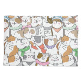 Cute Cats Kussensloop (Achterkant-Links)