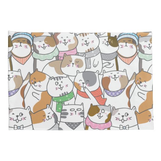 Cute Cats Kussensloop (Achterkant-Rechts)