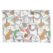 Cute Cats Kussensloop (Voorkant-Links)