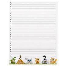Cute Cats Lined Letterhead