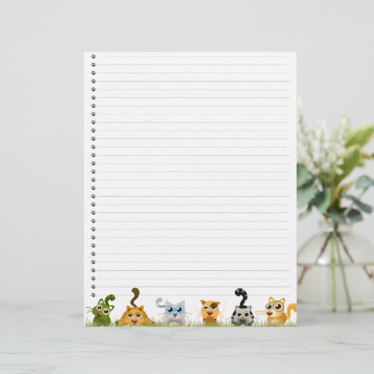 Cute Cats Lined Letterhead (Staand voorkant)