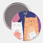 Cute Cats Magneet (Voorkant / Achterkant)