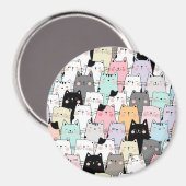 Cute Cats Magneet (Voorkant / Achterkant)