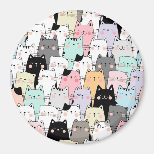 Cute Cats Magneet (Voorkant)
