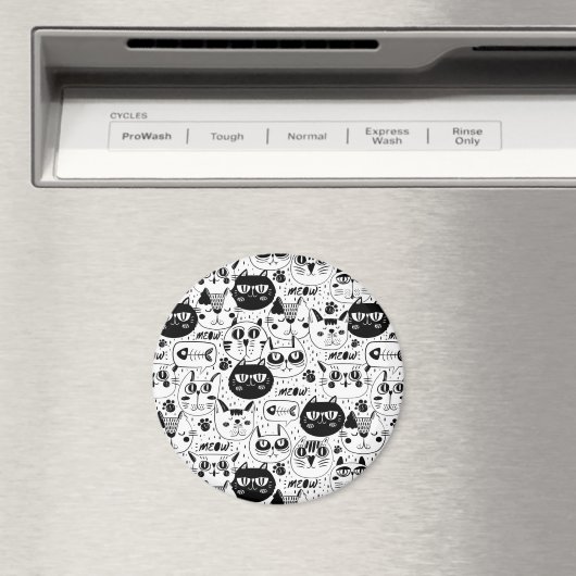 Cute Cats Magneet (Insitu (Vaatwasser))