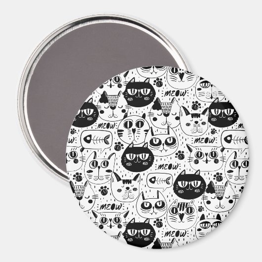 Cute Cats Magneet (Voorkant / Achterkant)