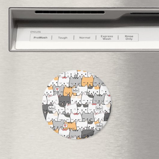 Cute Cats Magneet (Insitu (Vaatwasser))