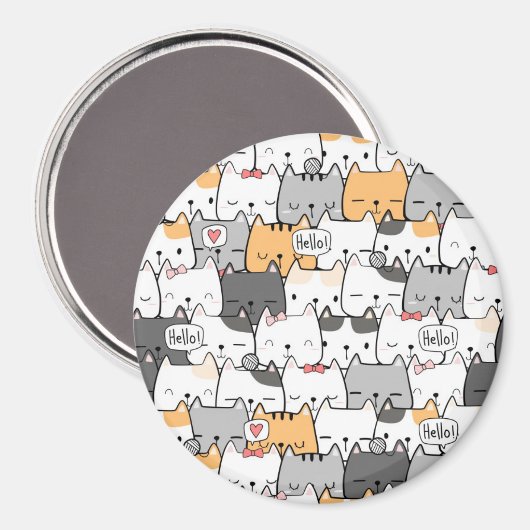 Cute Cats Magneet (Voorkant / Achterkant)