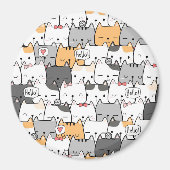 Cute Cats Magneet (Voorkant)