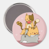 Cute Cats Magneet (Voorkant / Achterkant)