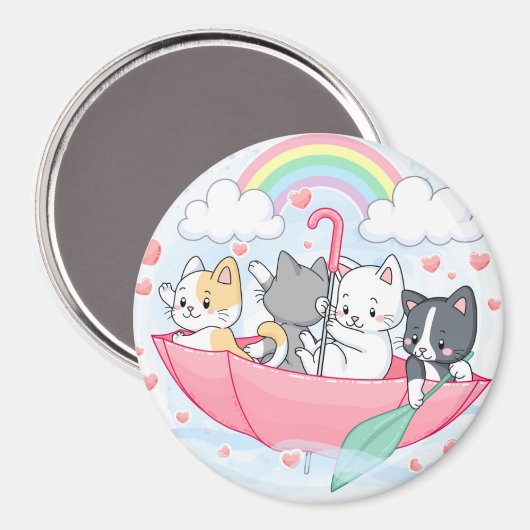 Cute Cats Magneet (Voorkant / Achterkant)
