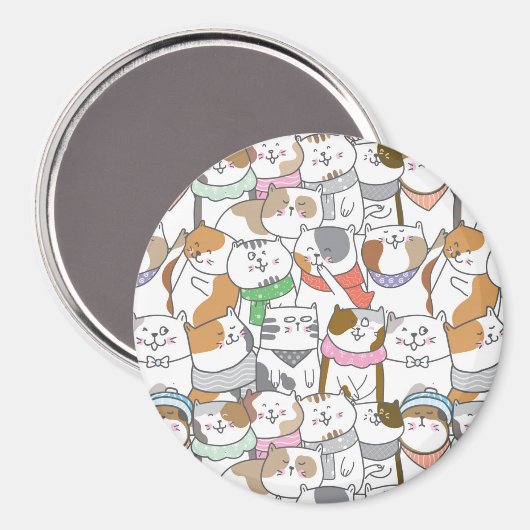 Cute Cats Magneet (Voorkant / Achterkant)