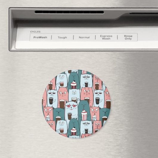 Cute Cats Magneet (Insitu (Vaatwasser))