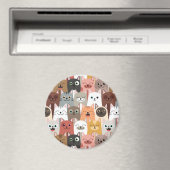 Cute Cats Magneet (Insitu (Vaatwasser))