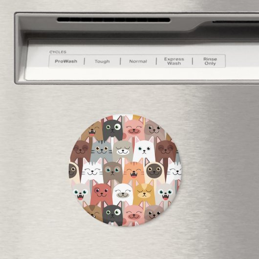 Cute Cats Magneet (Insitu (Vaatwasser))