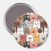 Cute Cats Magneet (Voorkant / Achterkant)