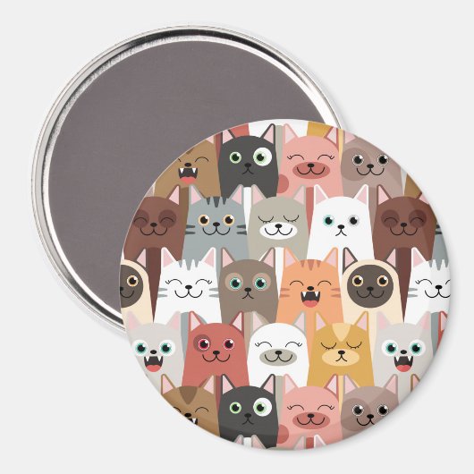 Cute Cats Magneet (Voorkant / Achterkant)